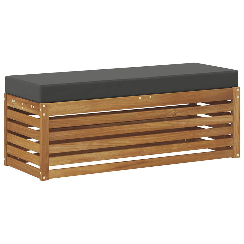 Banc de tabouret naturel et anthracite 115 x 43 x 37 cm