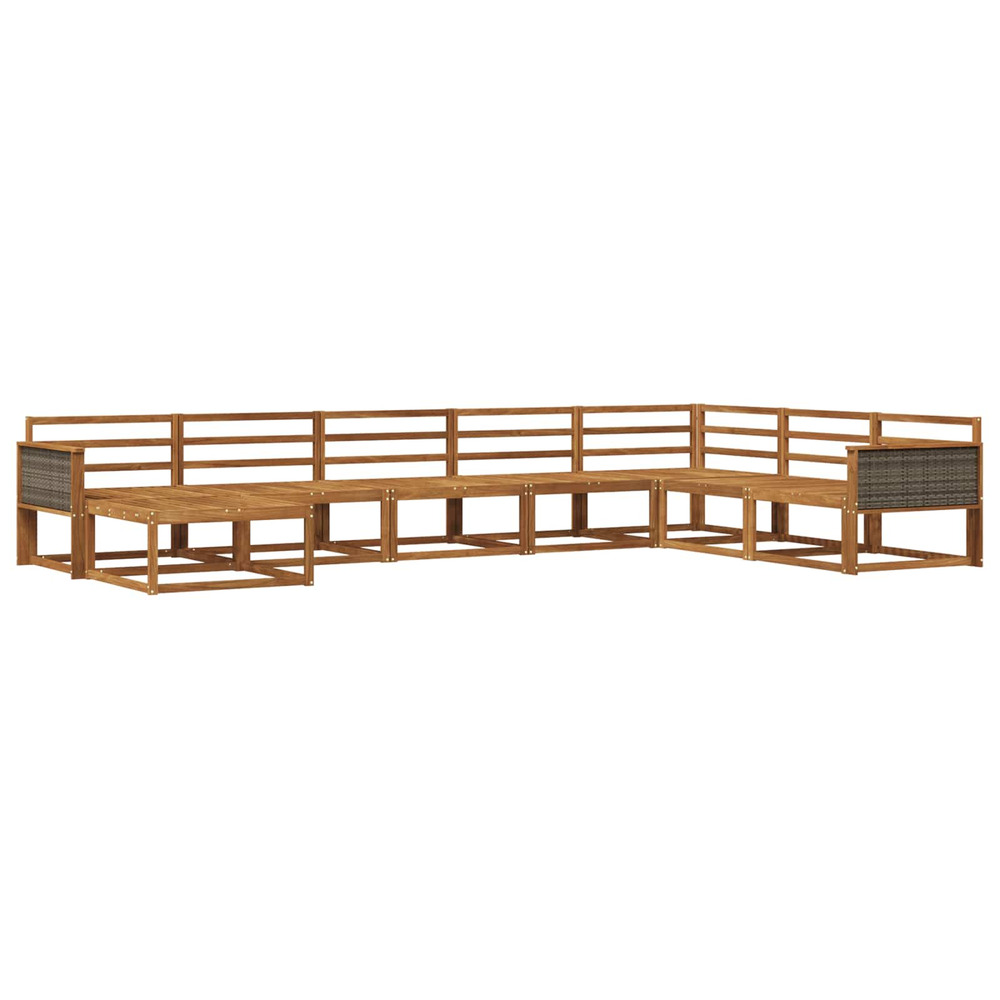 Ensemble de canapés d'extérieur 8 pcs naturel