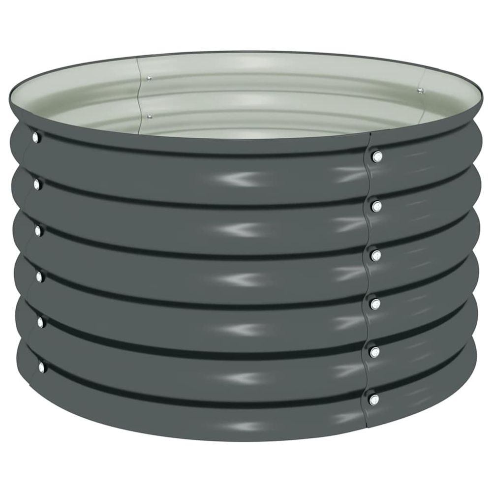 Lit surélevé de jardin 80x80x44 cm acier galvanisé gris