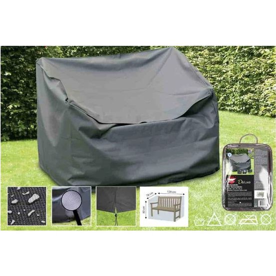 Housse de protection banc de jardin, imperméable & résistante aux intempéries, 120x78x80cm