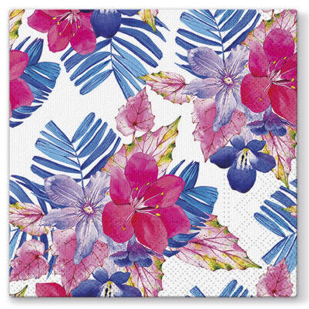 Lot de 20 serviettes en papier exotica