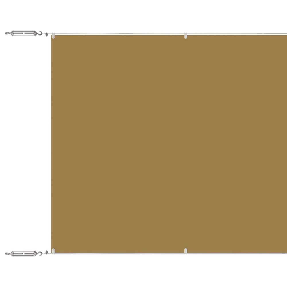 Auvent vertical beige 60x1200 cm tissu oxford