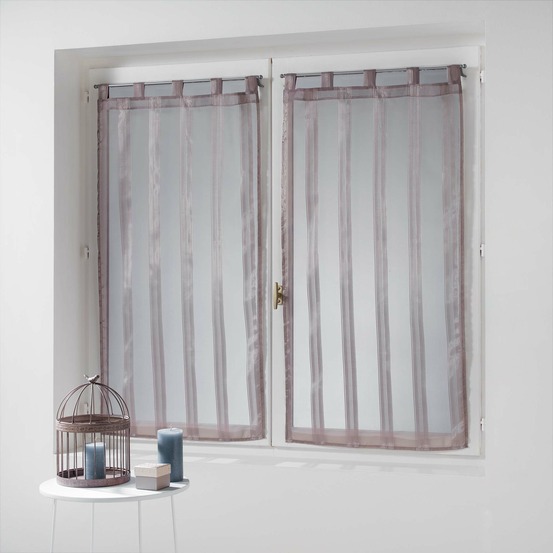 Paire de voile rayures collection bandas jacquard