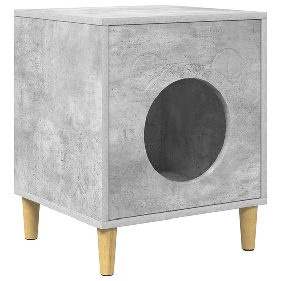 Maison pour chat béton 42,5 x 40 x 53 cm bois d'ingénierie