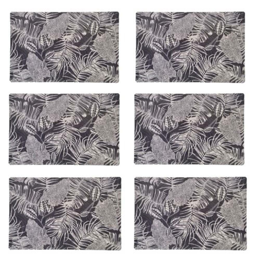 Lot de 6 sets de table vitali - 28 x 43 cm - argent