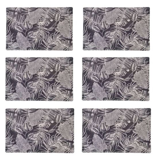 Lot de 6 sets de table vitali - 28 x 43 cm - argent