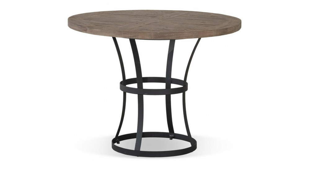 Table à manger ronde bois marron 100x100x75cm