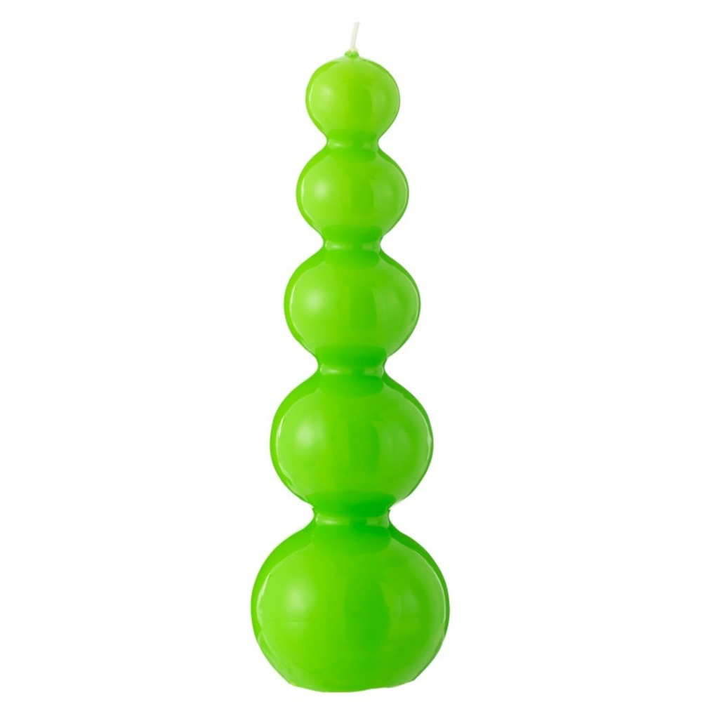 Bougie calebasse 25h verte 7.5x7.5x23 cm