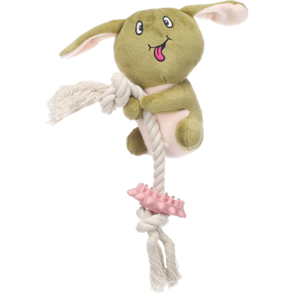 Jouet dadi koala vert avec corde 24 cm pour chiot