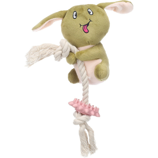 Jouet dadi koala vert avec corde 24 cm pour chiot