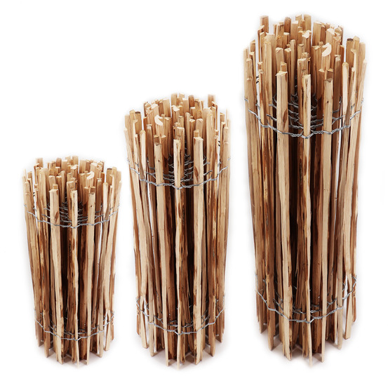 10m clôture ganivelle 90cm de haut i clôture en noisetier i clôture en bois durable avec double harnais métallique i