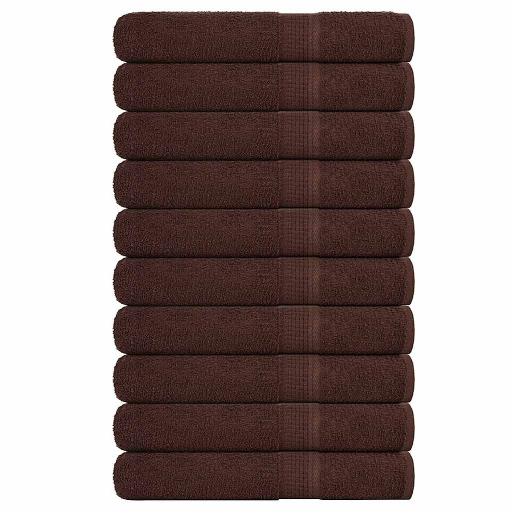 Serviettes de sauna frogn 10 pcs marron 80x200 cm 360 g/m²