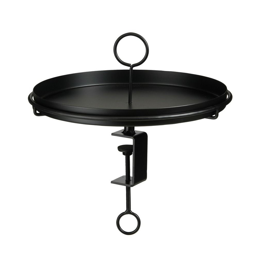 Mica decorations aston plateau avec support - ø30,5 cm - noir