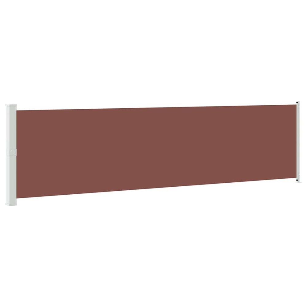 Auvent latéral rétractable de patio 614x160 cm marron