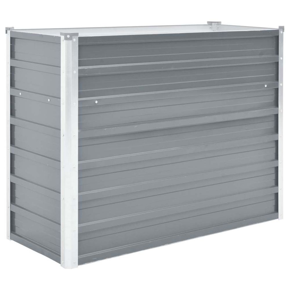 Lit surélevé de jardin acier galvanisé 100x40x77 cm gris