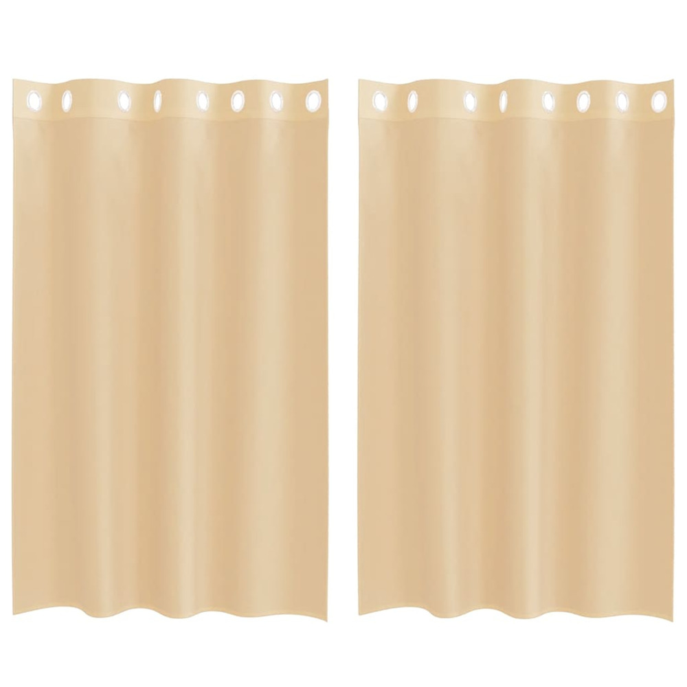 Rideaux en voile avec œillets 2 pcs sable