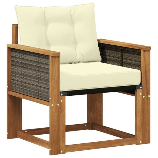 Sofa de milieu extérieur bois d'acacia massif naturel