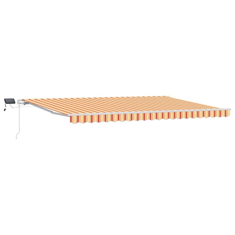 Auvent rétractable jaune et orange 500 × 300 cm