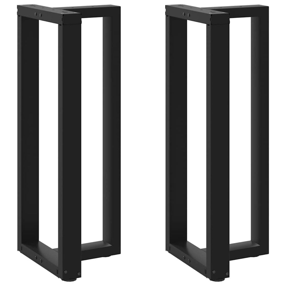 Pieds de table de bar en forme de t, 2 pièces, noir, 50 x 35 x (100-101) cm, acier