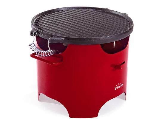 Barbecue à l'éthanol 0.5l en acier rouge