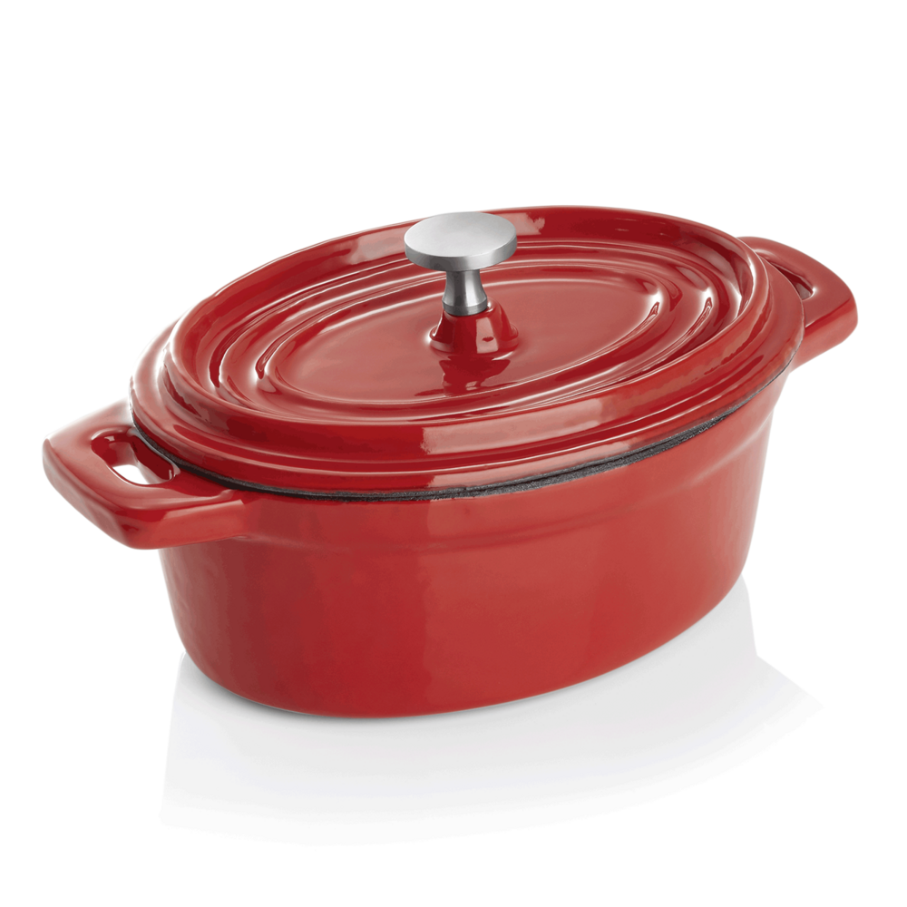 Cocotte en acier inoxydable rouge l 125 mm l 95 mm h 65 mm - was germany