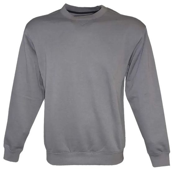 Sweat col rond gris - pull casual confort homme femme
