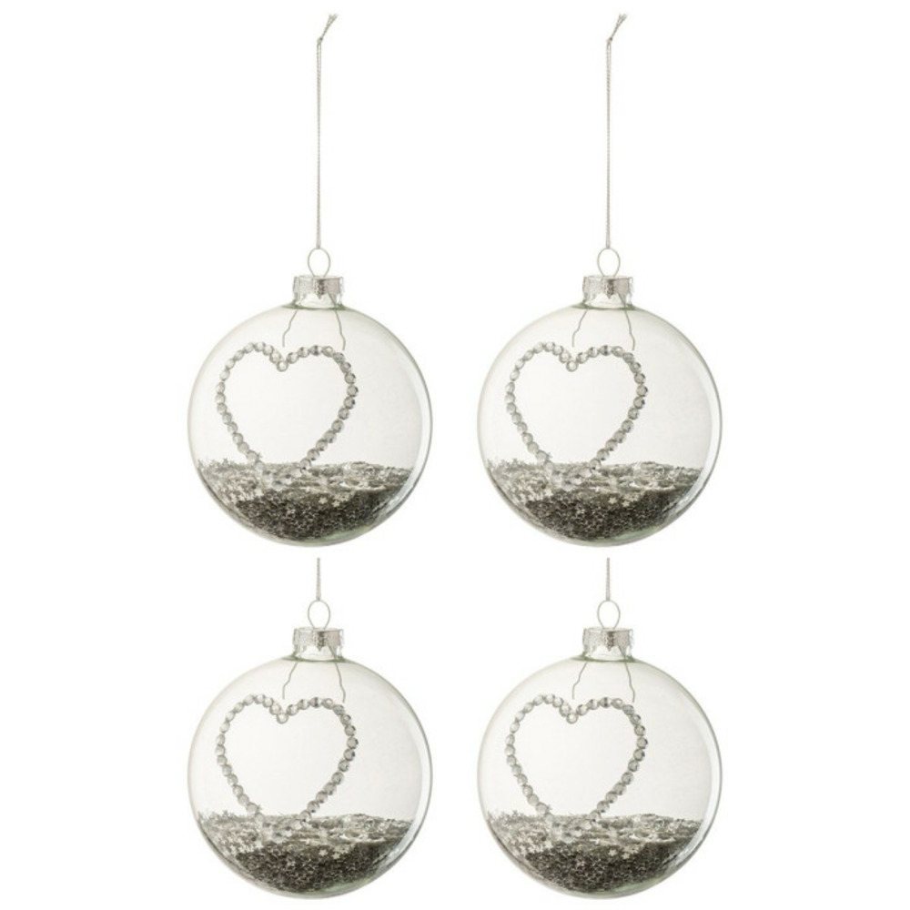 Lot de 4 boules de noël 