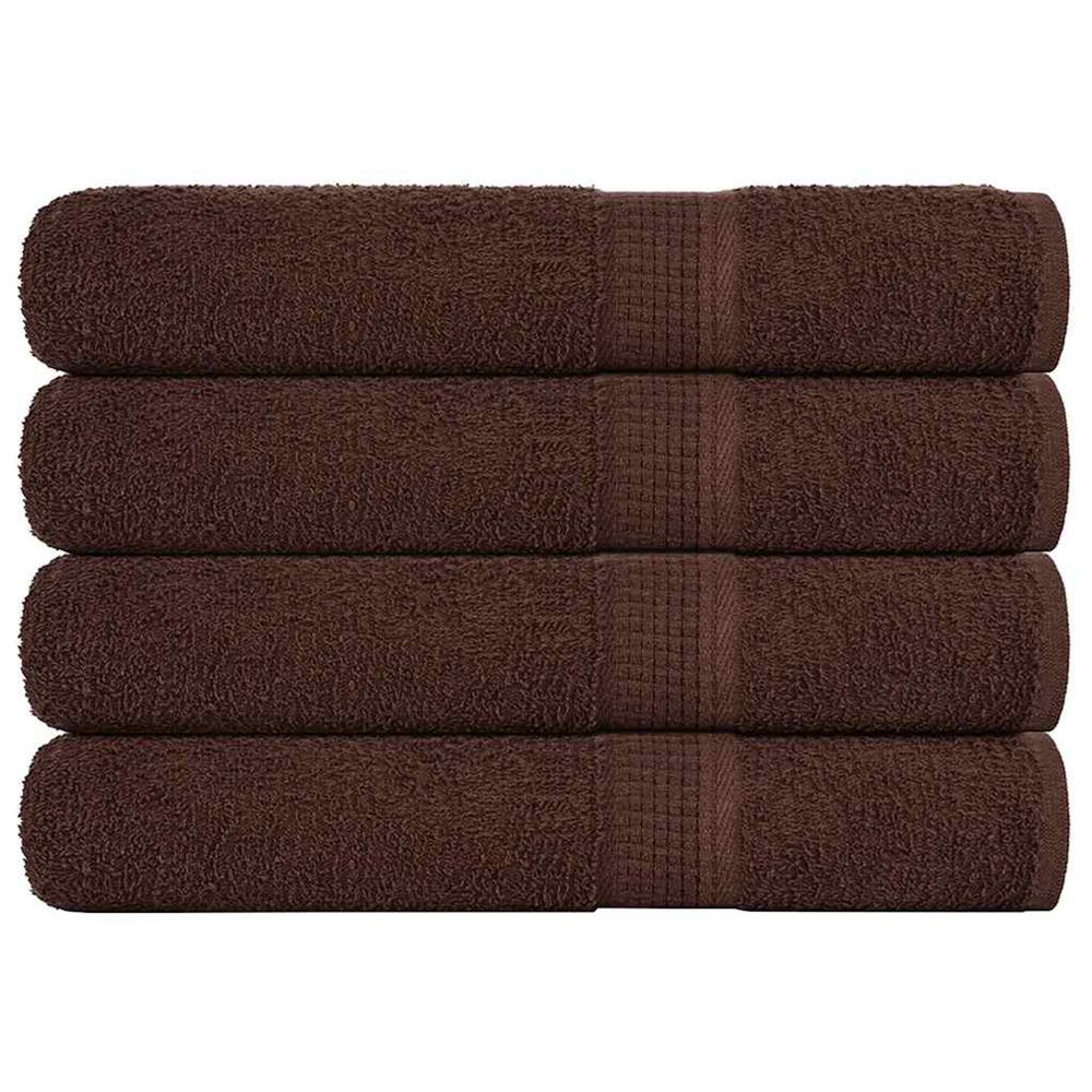Serviettes de sauna frogn 4 pcs marron 80x200 cm 360 g/m²