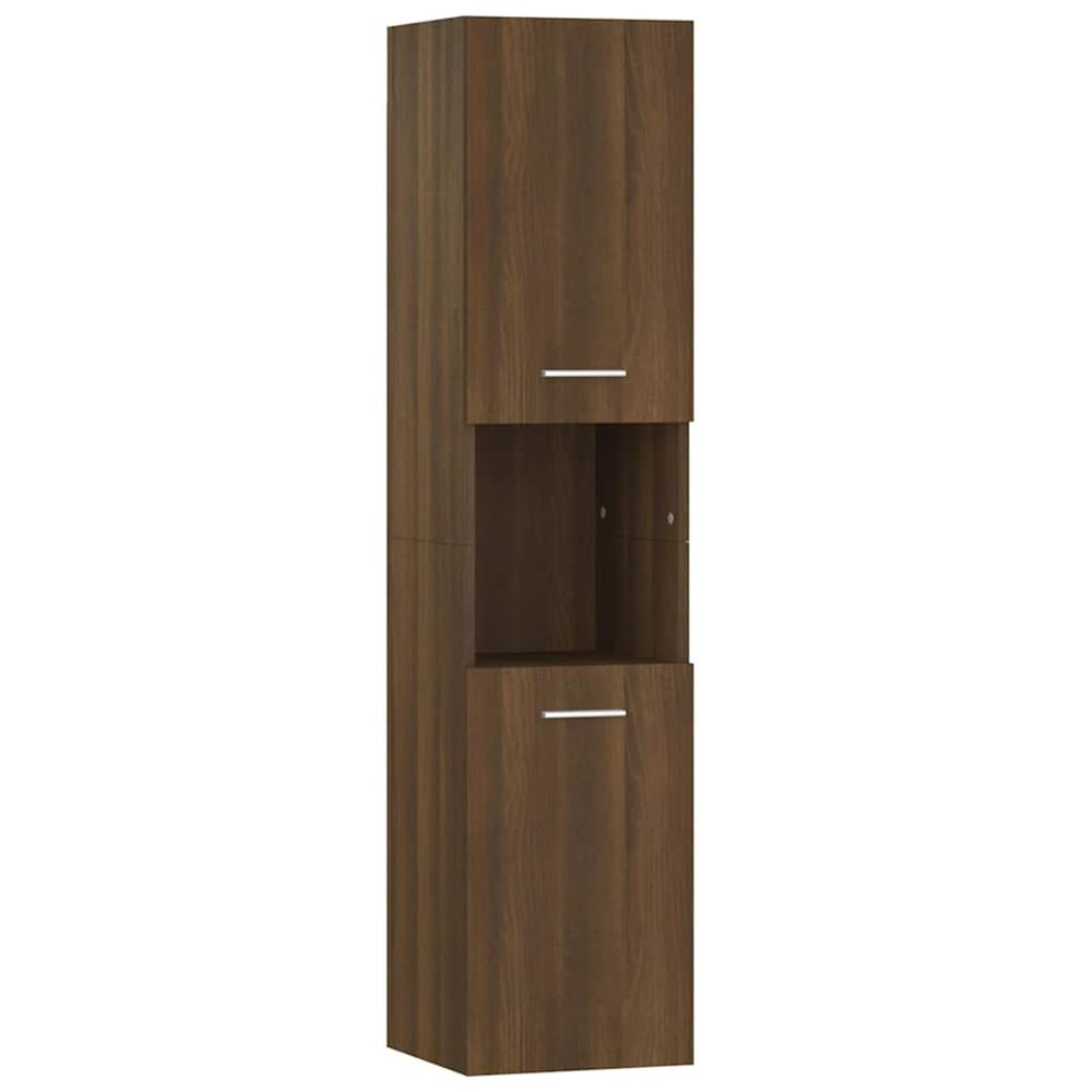 Armoire de bain chêne marron 30x30x130 cm bois d'ingénierie
