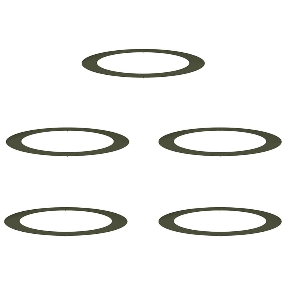 Adapté pour anneaux d'arbre plats 5 pc vert olive ø90/120 cm