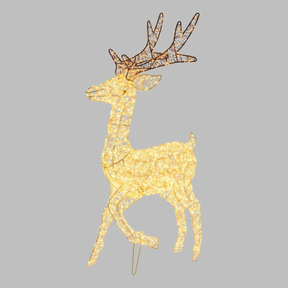 Renne lumineux 3d h80cm avec patte levée pro 2880 microled flashled diamond lotti