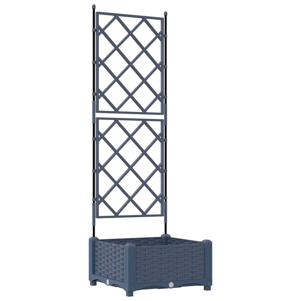 Cache-pot de jardin gris 40 x 40 x 125,5 cm pp