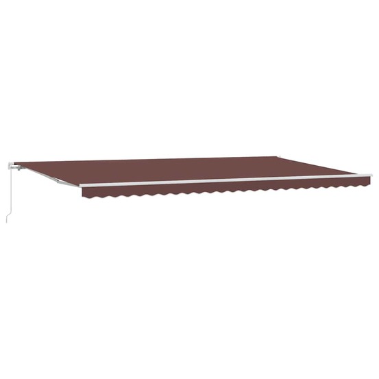 Auvent manuel rétractable marron 500x300 cm