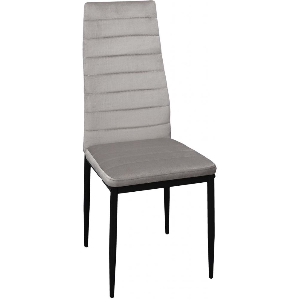 Chaise assise en velours victor taupe