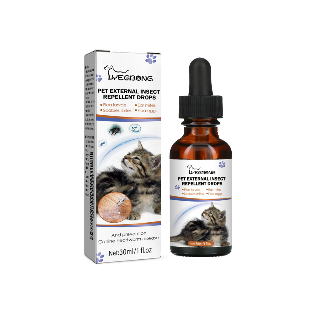 Gouttes antiparasitaires externes pour animaux de compagnie, 30 ml