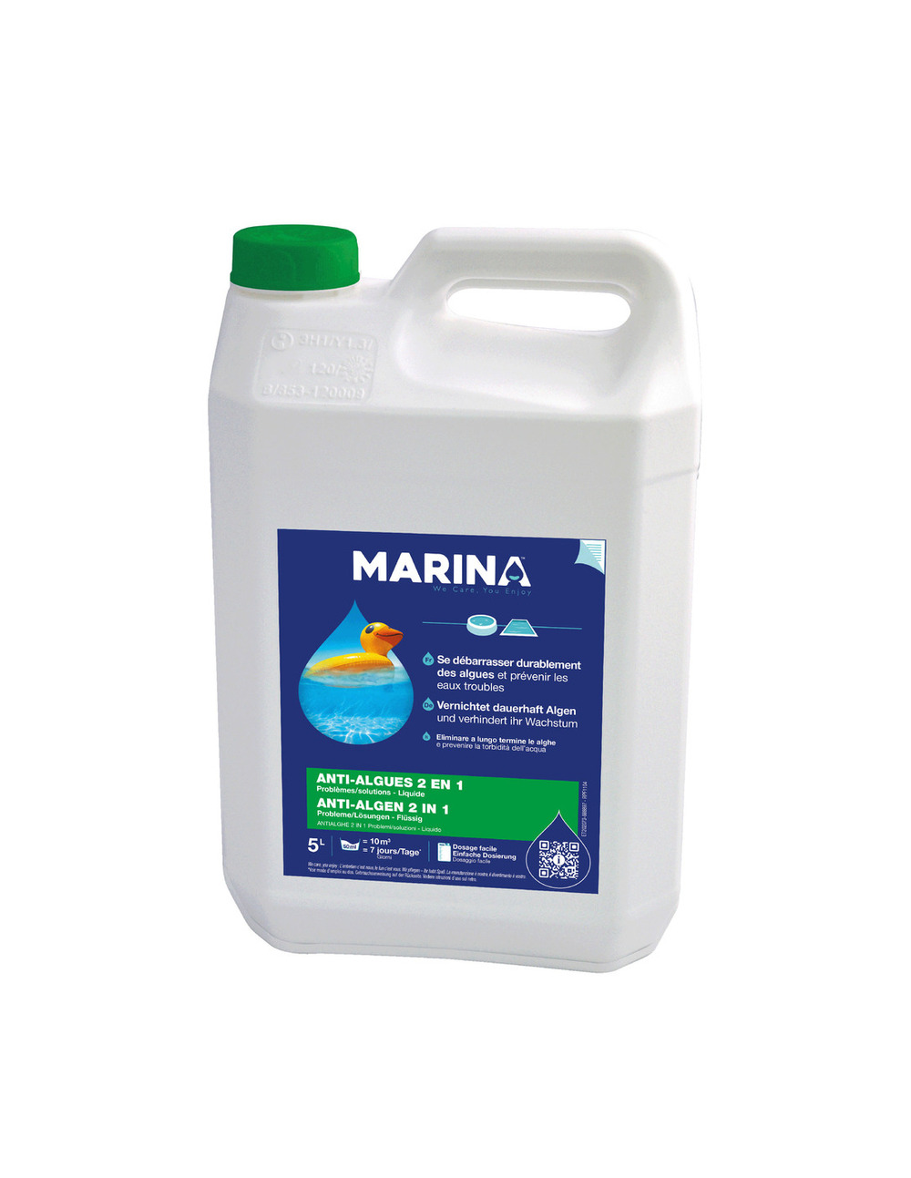 Anti-algues 2en1 concentré tp2 bidon 5l - marina