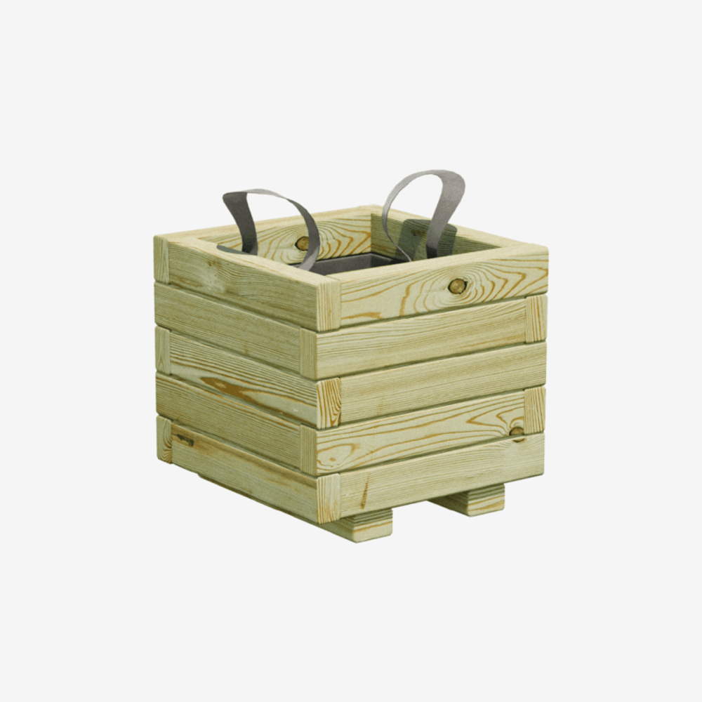 Bac a fleurs carre en bois 16l