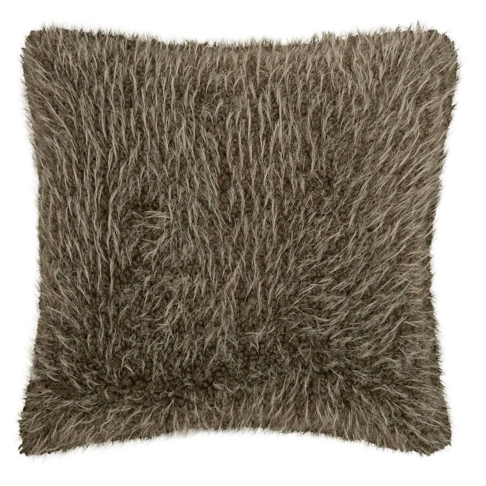 Coussin imitation fourrure 