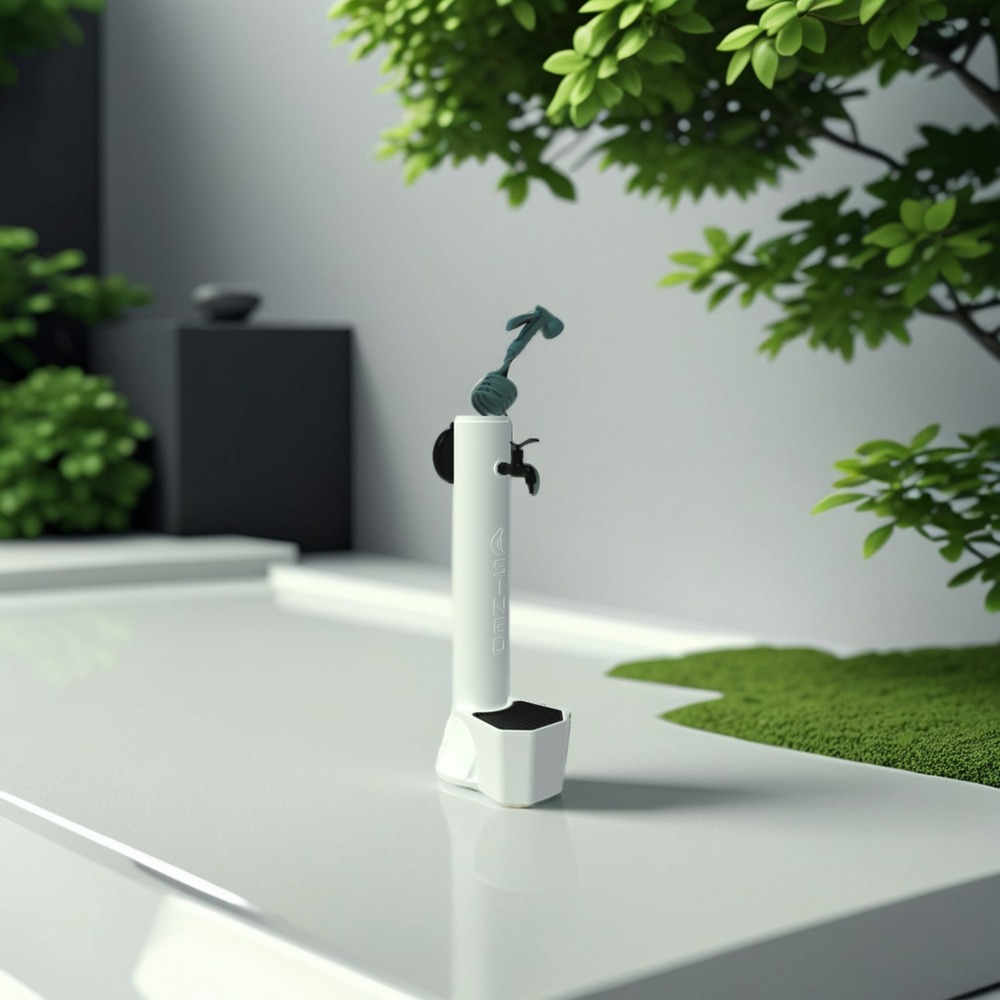 Fontaine blanche a seau et fontaine a pistolet triton pro blanche a linterieur flexible