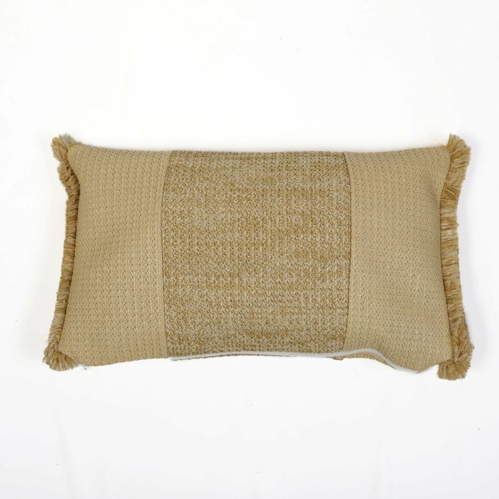 Coussin déco effet raphia 30x50 