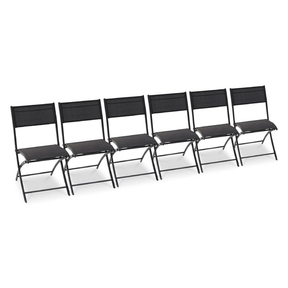 Lot de 6 chaises de jardin pliantes 