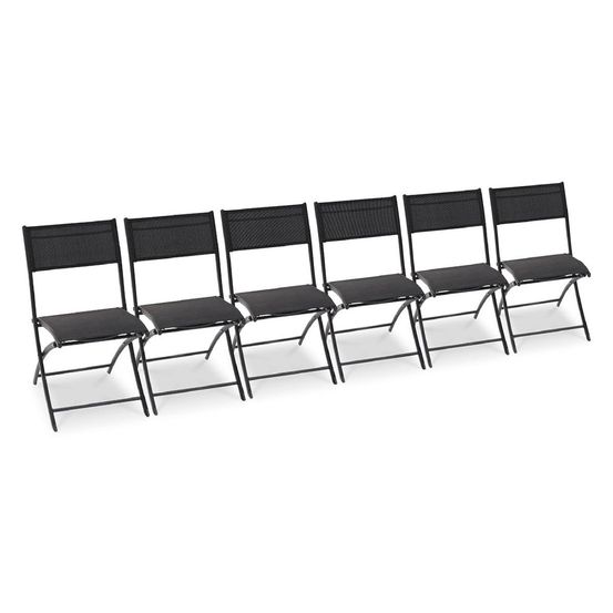 Lot de 6 chaises de jardin pliantes