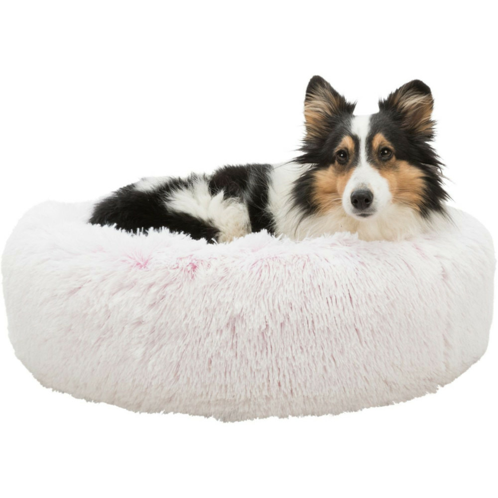 Lit harvey rond couleur blanc rose ø 50 cm, pour chat et petit chien .