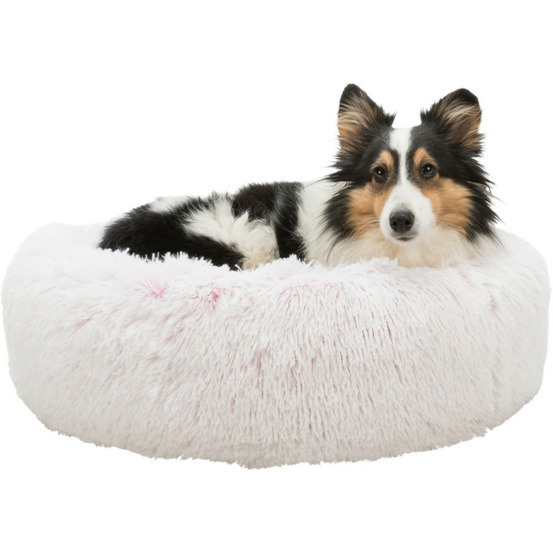 Lit harvey rond couleur blanc rose ø 50 cm, pour chat et petit chien .