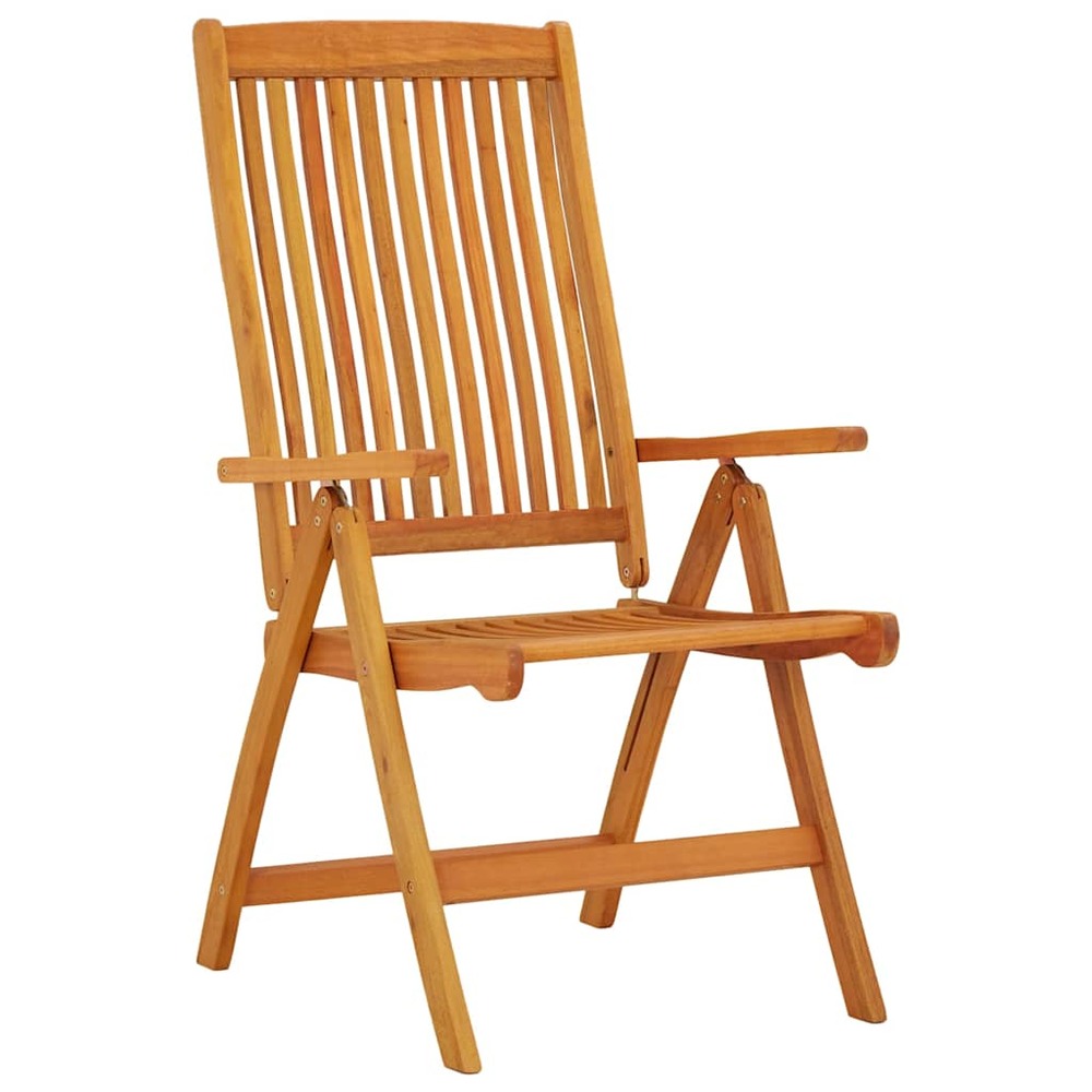 Chaises de jardin pliables lot de 2 bois d'eucalyptus massif