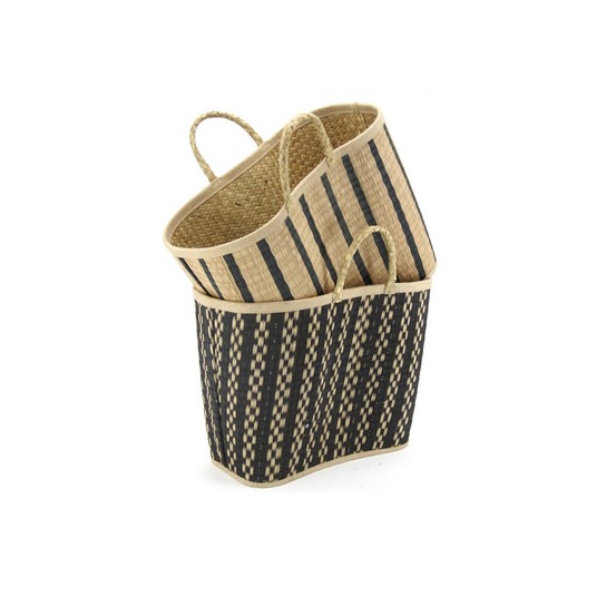 Cabas en jonc rayé - sma3970