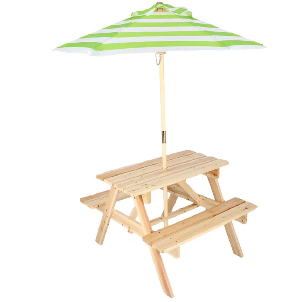 Table pique nique enfant avec parasol