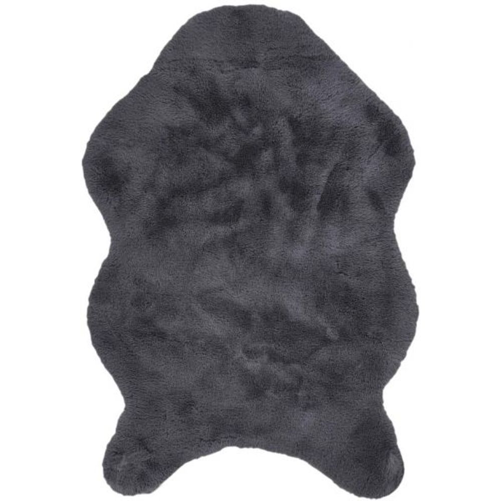 Tapis imitation fourrure poil fin 60x90 cm gris