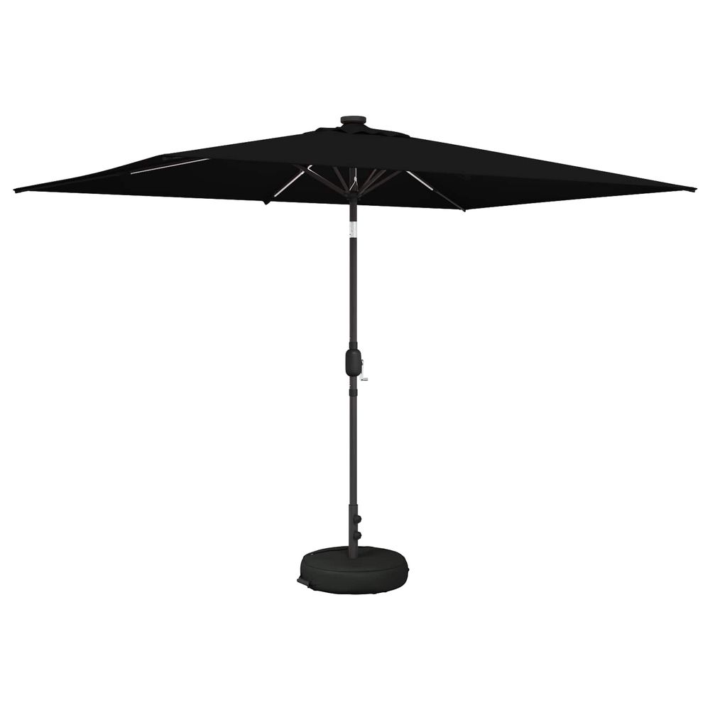 Parasol de jardin avec lumières led et base 200 x 300 cm