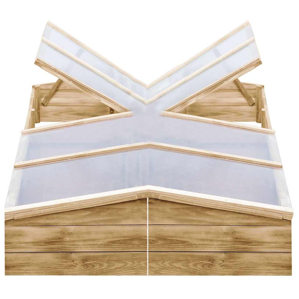 Serres 2 pcs bois de pin imprégné 200x50x35 cm